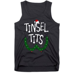 Tinsel Tits And Jingle Balls Funny Matching Christmas Couple Tank Top