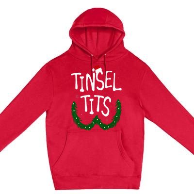 Tinsel Tits And Jingle Balls Funny Matching Christmas Couple Premium Pullover Hoodie