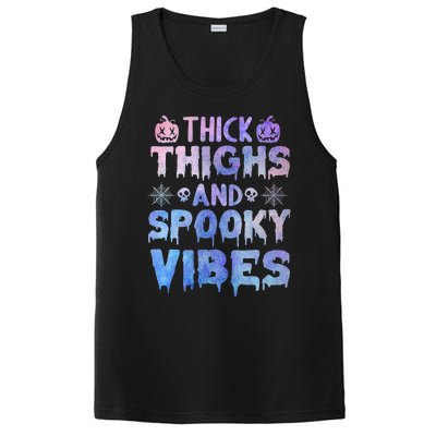 Thick thighs and spooky vibes tie dye Halloween purple PosiCharge Competitor Tank