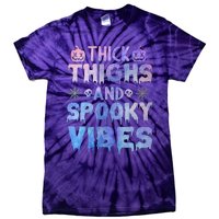 Thick thighs and spooky vibes tie dye Halloween purple Tie-Dye T-Shirt