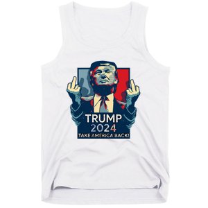 Trump Take America Back 2024 American Flag Politics Tank Top