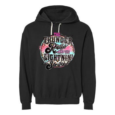 The Thunder And The Lightning Western Rolls And Strikes Garment-Dyed Fleece Hoodie