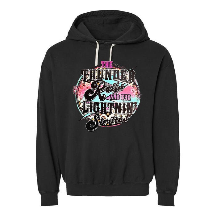 The Thunder And The Lightning Western Rolls And Strikes Garment-Dyed Fleece Hoodie