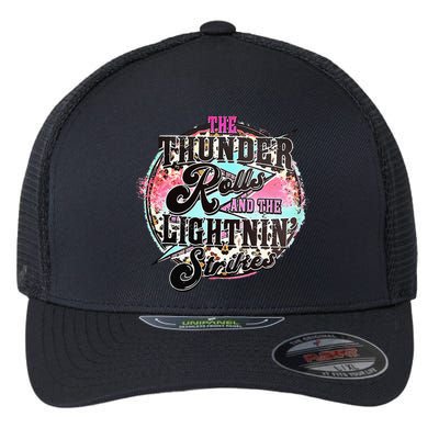 The Thunder And The Lightning Western Rolls And Strikes Flexfit Unipanel Trucker Cap