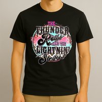 The Thunder And The Lightning Western Rolls And Strikes T-Shirt