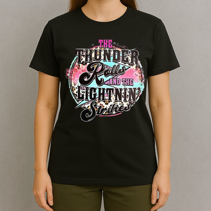 The Thunder And The Lightning Western Rolls And Strikes T-Shirt