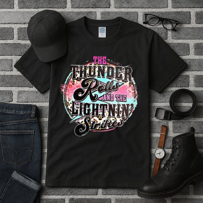 The Thunder And The Lightning Western Rolls And Strikes Tall T-Shirt