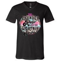 The Thunder And The Lightning Western Rolls And Strikes V-Neck T-Shirt