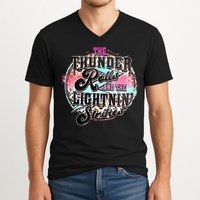 The Thunder And The Lightning Western Rolls And Strikes V-Neck T-Shirt