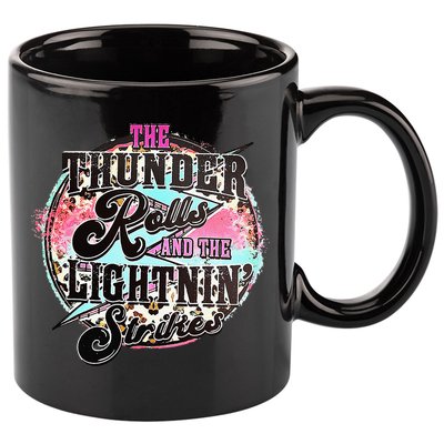 The Thunder And The Lightning Western Rolls And Strikes 11oz C Handle Ceramic Mug