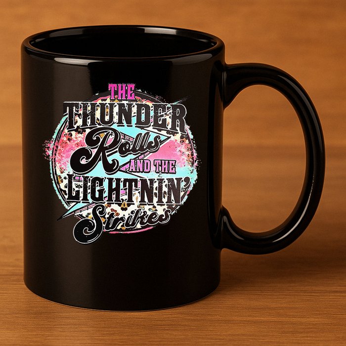 The Thunder And The Lightning Western Rolls And Strikes 11oz C Handle Ceramic Mug