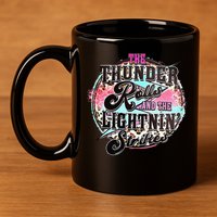 The Thunder And The Lightning Western Rolls And Strikes 11oz C Handle Ceramic Mug