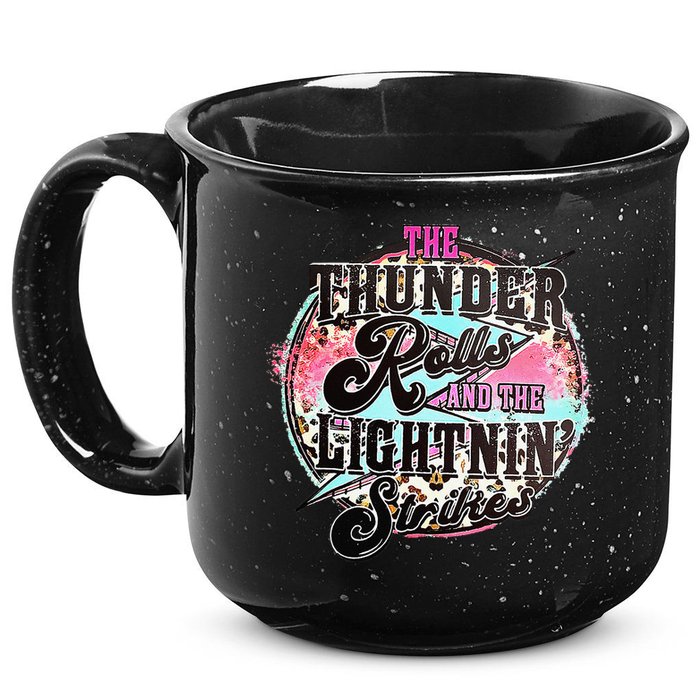 The Thunder And The Lightning Western Rolls And Strikes 15oz Campfire Ceramic Mug