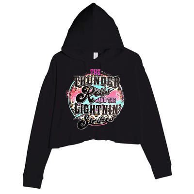 The Thunder And The Lightning Western Rolls And Strikes Crop Fleece Hoodie