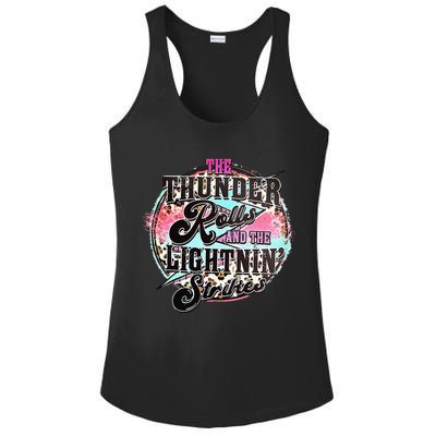 The Thunder And The Lightning Western Rolls And Strikes Ladies PosiCharge Competitor Racerback Tank