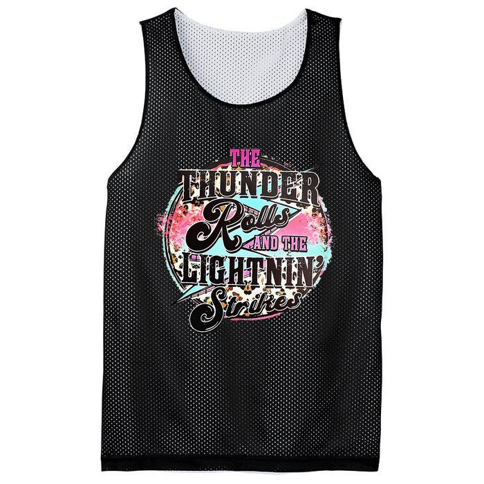 The Thunder And The Lightning Western Rolls And Strikes Mesh Reversible Basketball Jersey Tank