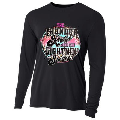 The Thunder And The Lightning Western Rolls And Strikes Cooling Performance Long Sleeve Crew