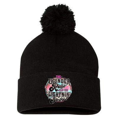 The Thunder And The Lightning Western Rolls And Strikes Pom Pom 12in Knit Beanie