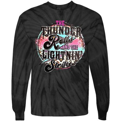 The Thunder And The Lightning Western Rolls And Strikes Tie-Dye Long Sleeve Shirt