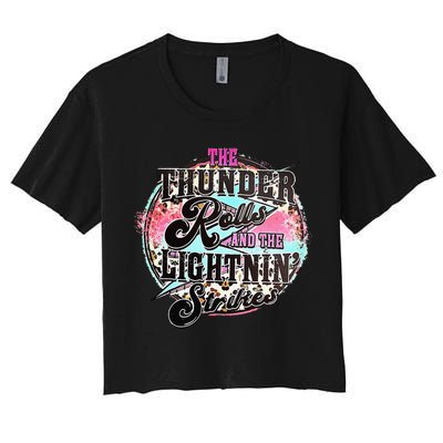 The Thunder And The Lightning Western Rolls And Strikes Crop Top