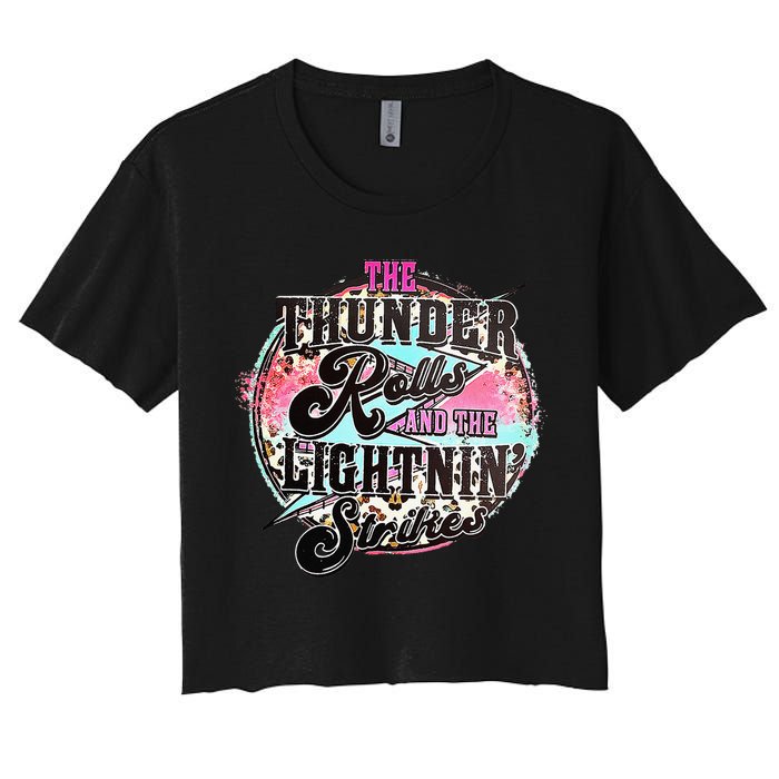 The Thunder And The Lightning Western Rolls And Strikes Crop Top