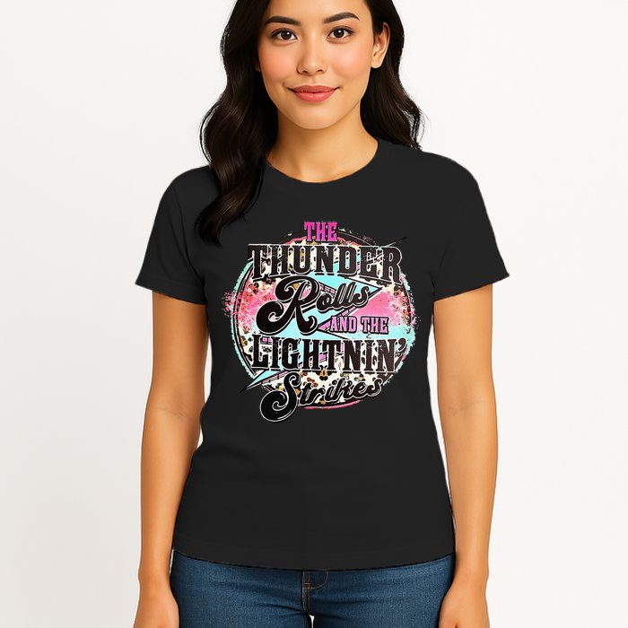 The Thunder And The Lightning Western Rolls And Strikes Womens T-Shirt