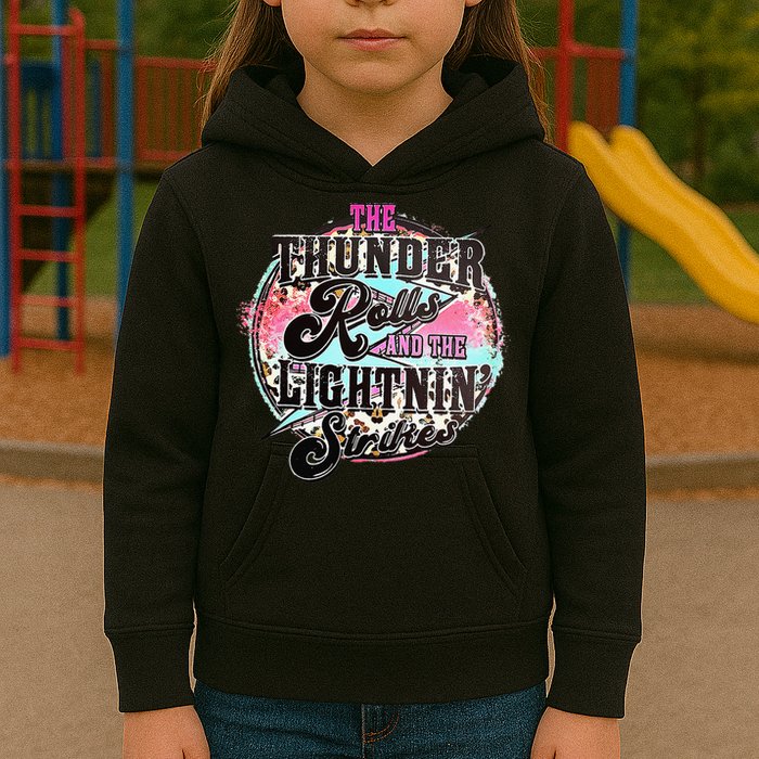 The Thunder And The Lightning Western Rolls And Strikes Kids Hoodie
