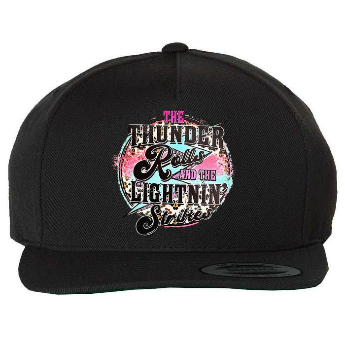 The Thunder And The Lightning Western Rolls And Strikes Wool Snapback Cap