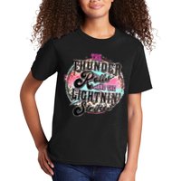 The Thunder And The Lightning Western Rolls And Strikes Kids T-Shirt