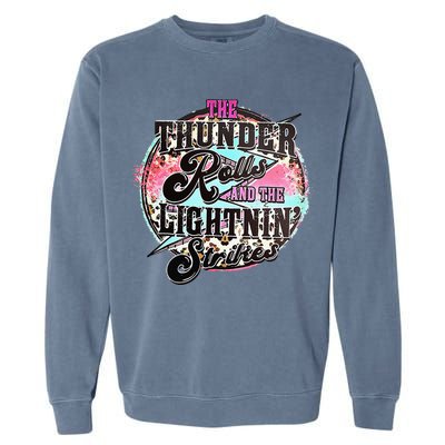 The Thunder And The Lightning Western Rolls And Strikes Garment-Dyed Sweatshirt