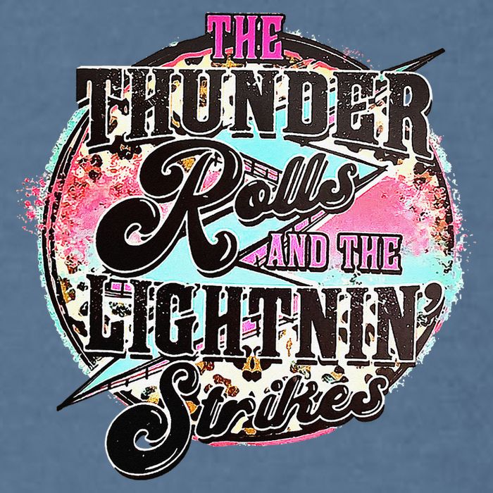 The Thunder And The Lightning Western Rolls And Strikes Garment-Dyed Sweatshirt