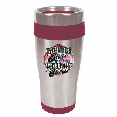 The Thunder And The Lightning Western Rolls And Strikes 16oz Travel Tumbler