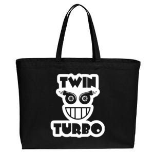 Twin Turbo Awesome Car Lover Cotton Canvas Jumbo Tote