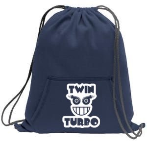 Twin Turbo Awesome Car Lover Sweatshirt Cinch Pack Bag