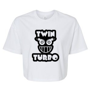 Twin Turbo Awesome Car Lover Bella+Canvas Jersey Crop Tee