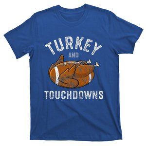 Thanksgiving Turkey And Touchdowns Football T-Shirt