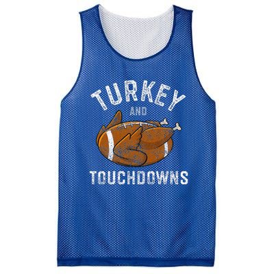 Thanksgiving Turkey And Touchdowns Football Mesh Reversible Basketball Jersey Tank