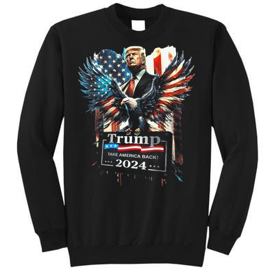 Trump Take America Back 2024 Eagle Us Flag Sweatshirt