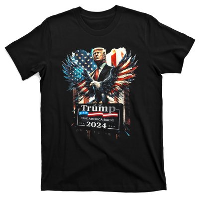 Trump Take America Back 2024 Eagle Us Flag T-Shirt