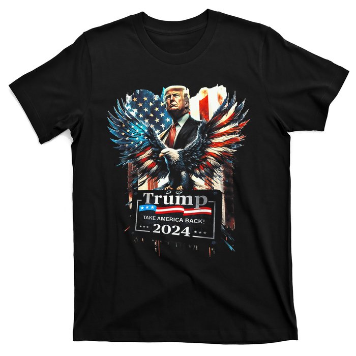 Trump Take America Back 2024 Eagle Us Flag T-Shirt