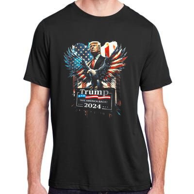 Trump Take America Back 2024 Eagle Us Flag Adult ChromaSoft Performance T-Shirt