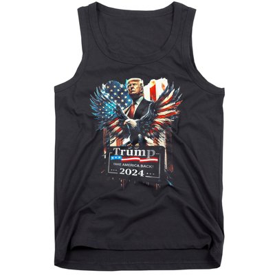 Trump Take America Back 2024 Eagle Us Flag Tank Top