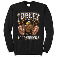 Thanksgiving Turkey And Touchdowns Football Sweatshirt