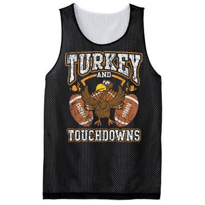 Thanksgiving Turkey And Touchdowns Football Mesh Reversible Basketball Jersey Tank