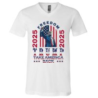 Trump Take America Back 2024  Freedom And Safety V-Neck T-Shirt