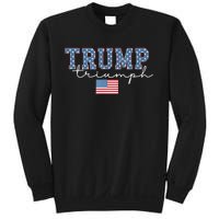 Trump Triumph American Flag Stars 2024 Winner Maga Victory Sweatshirt