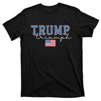 Trump Triumph American Flag Stars 2024 Winner Maga Victory T-Shirt