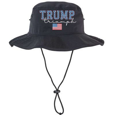 Trump Triumph American Flag Stars 2024 Winner Maga Victory Legacy Cool Fit Booney Bucket Hat