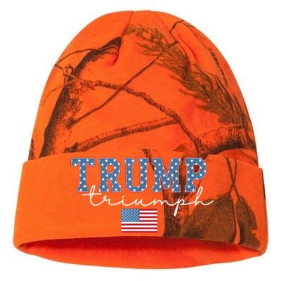 Trump Triumph American Flag Stars 2024 Winner Maga Victory Kati Licensed 12" Camo Beanie