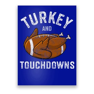 Thanksgiving Turkey And Touchdowns Football Poster